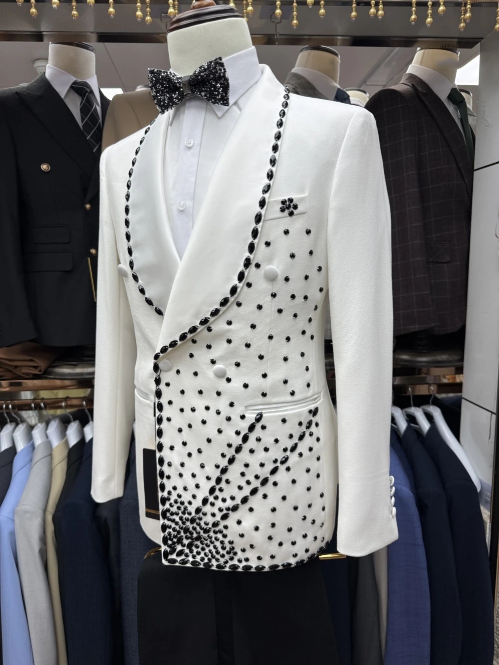 Formal Wear For Men Black Suit - 화이트 신랑 남성 정장 세트 2피스