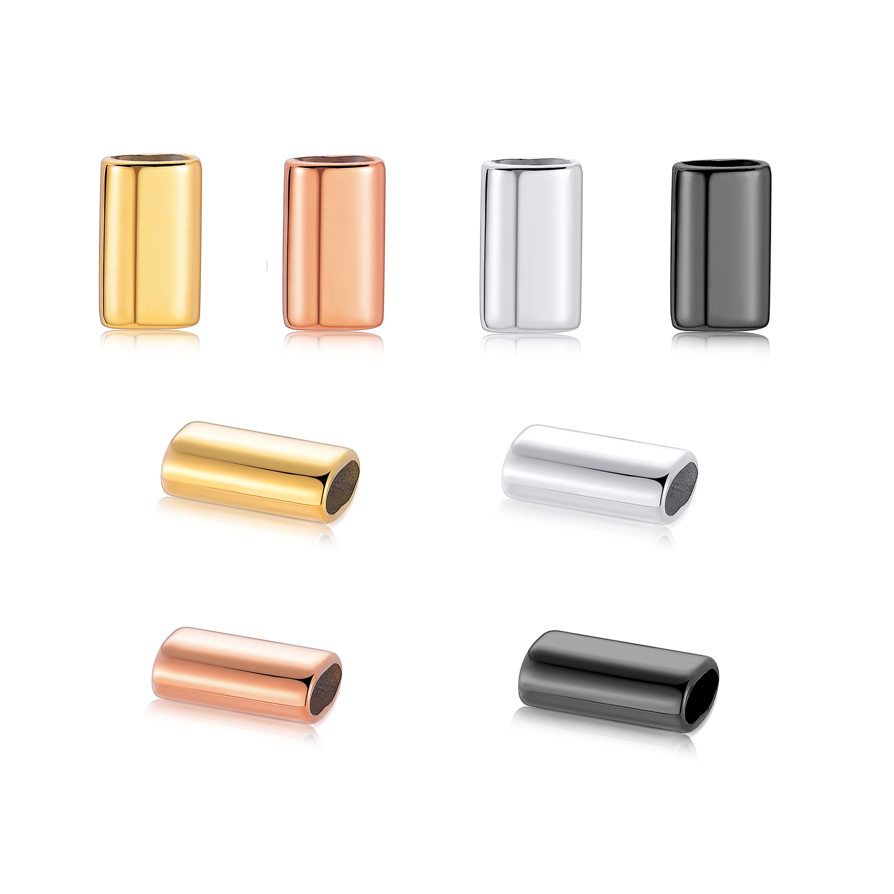 Patent Leather Oxford - 6개 스테인리스 스틸 참 슬라이더 스페이서