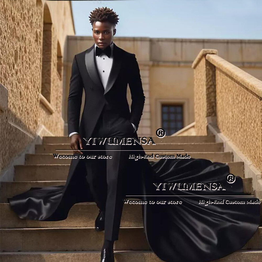 Latest Men Formal Wear - 신랑 착용 턱시도 블랙 숄 라펠