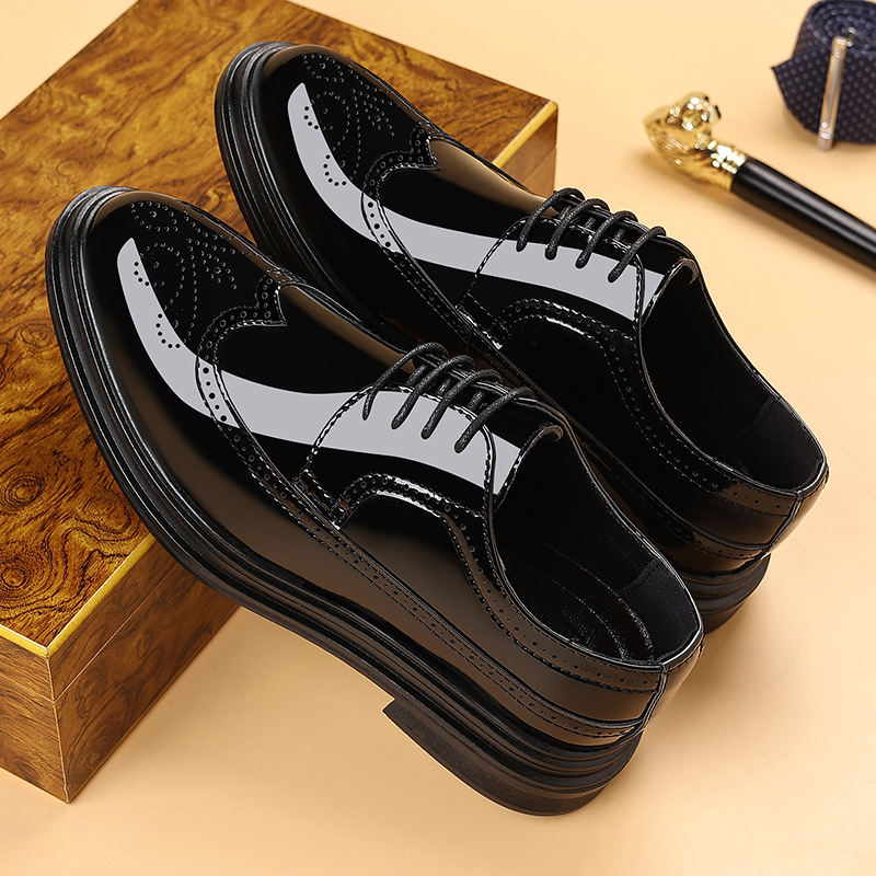 남성용 에나멜 브로그 드레스 슈즈, 레이스업 정장 옥스 - Patent Leather Oxford 리뷰 및 가격