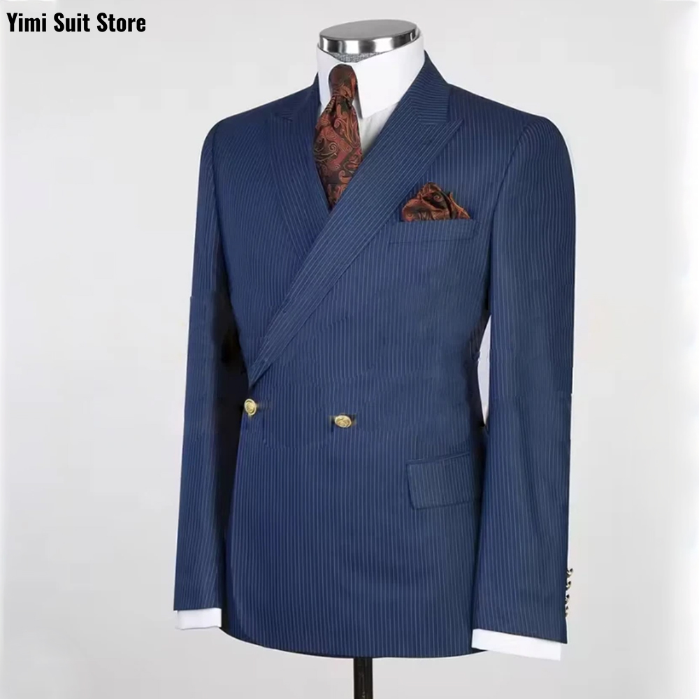 핀스트라이프 남성 정장 2피스 원버스트 블레이저 데일리 - Men Formal Wear Modern 리뷰 및 가격