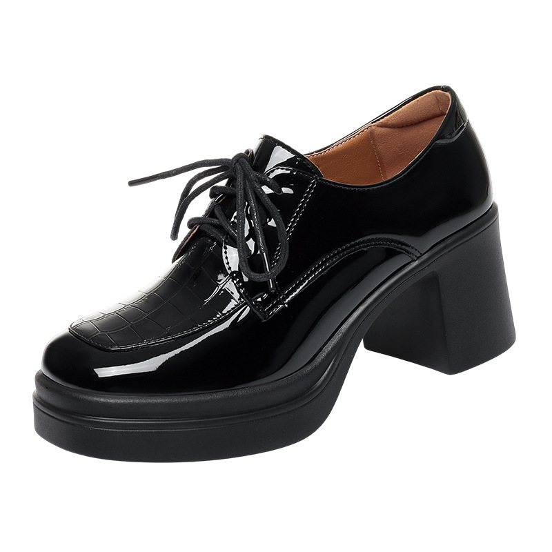 6.5cm 우아하고 편안한 딥 마우스 브라이트 가죽 옥 - Patent Leather Oxford 리뷰 및 가격