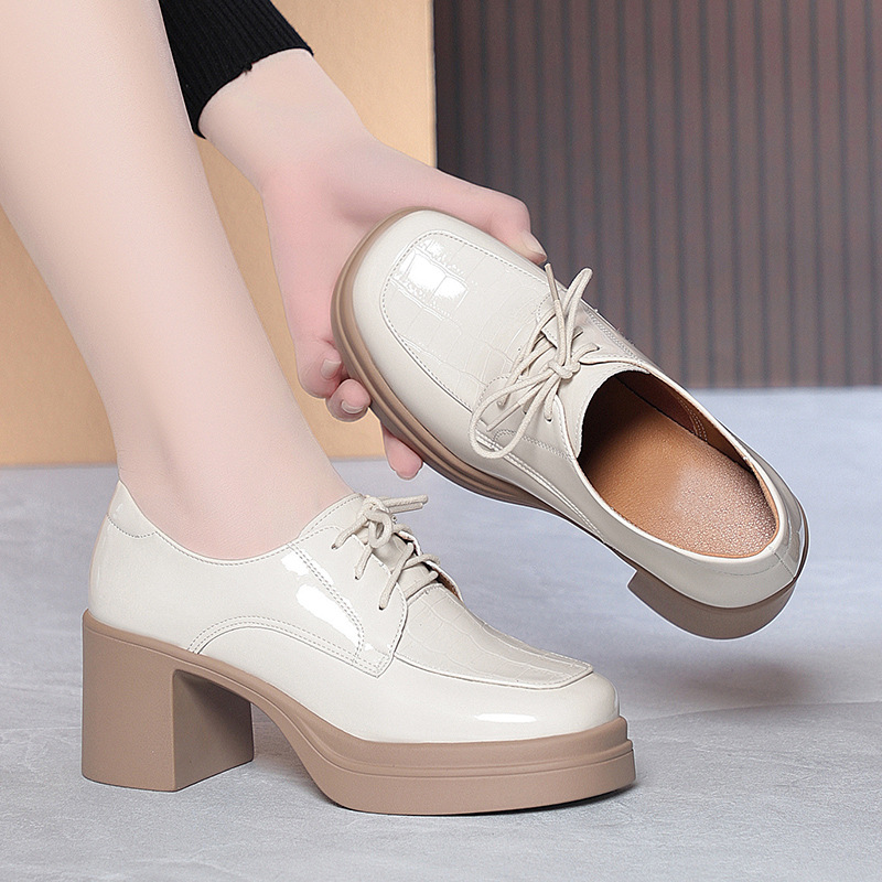 6.5cm 우아하고 편안한 딥 마우스 브라이트 가죽 옥 - Patent Leather Oxford 리뷰 및 가격