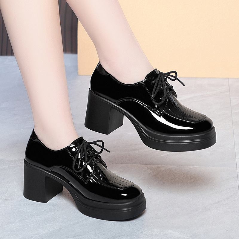 6.5cm 우아하고 편안한 딥 마우스 브라이트 가죽 옥 - Patent Leather Oxford 리뷰 및 가격