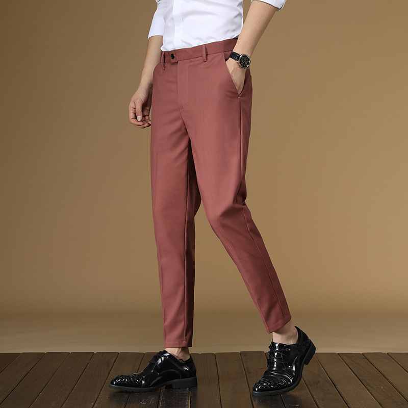남성용 여름 정장 바지, 레드 블랙 카키 플랫, 포멀  - Formal Wear For Men Black Suit 리뷰 및 가격