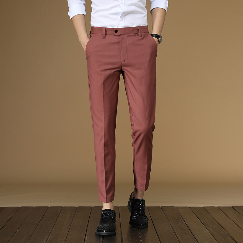 남성용 여름 정장 바지, 레드 블랙 카키 플랫, 포멀  - Formal Wear For Men Black Suit 리뷰 및 가격