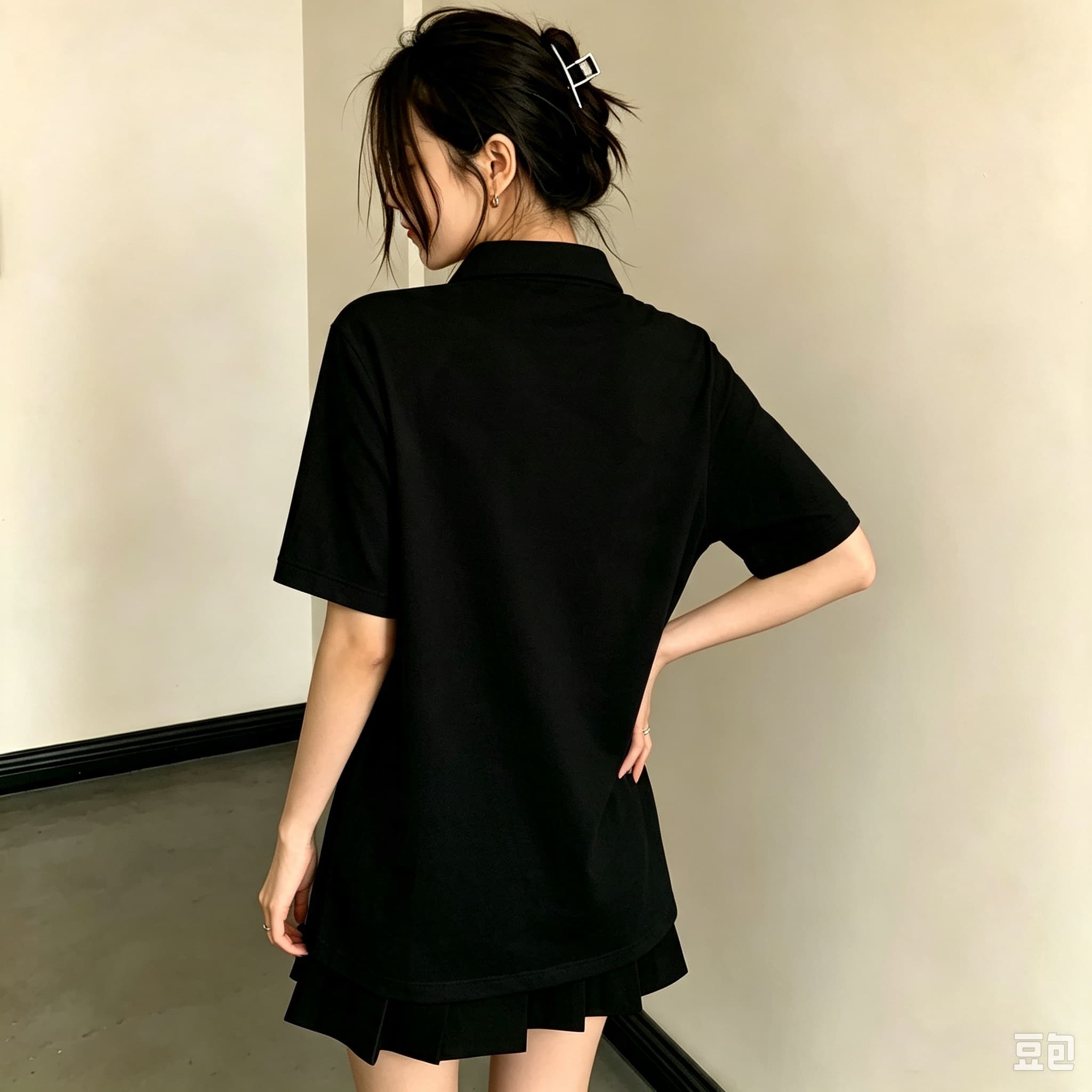 캐주얼 블랙 유니섹스 폴로 블라우스, 스타일리시한 레트 - Men Formal Wear All Black 리뷰 및 가격