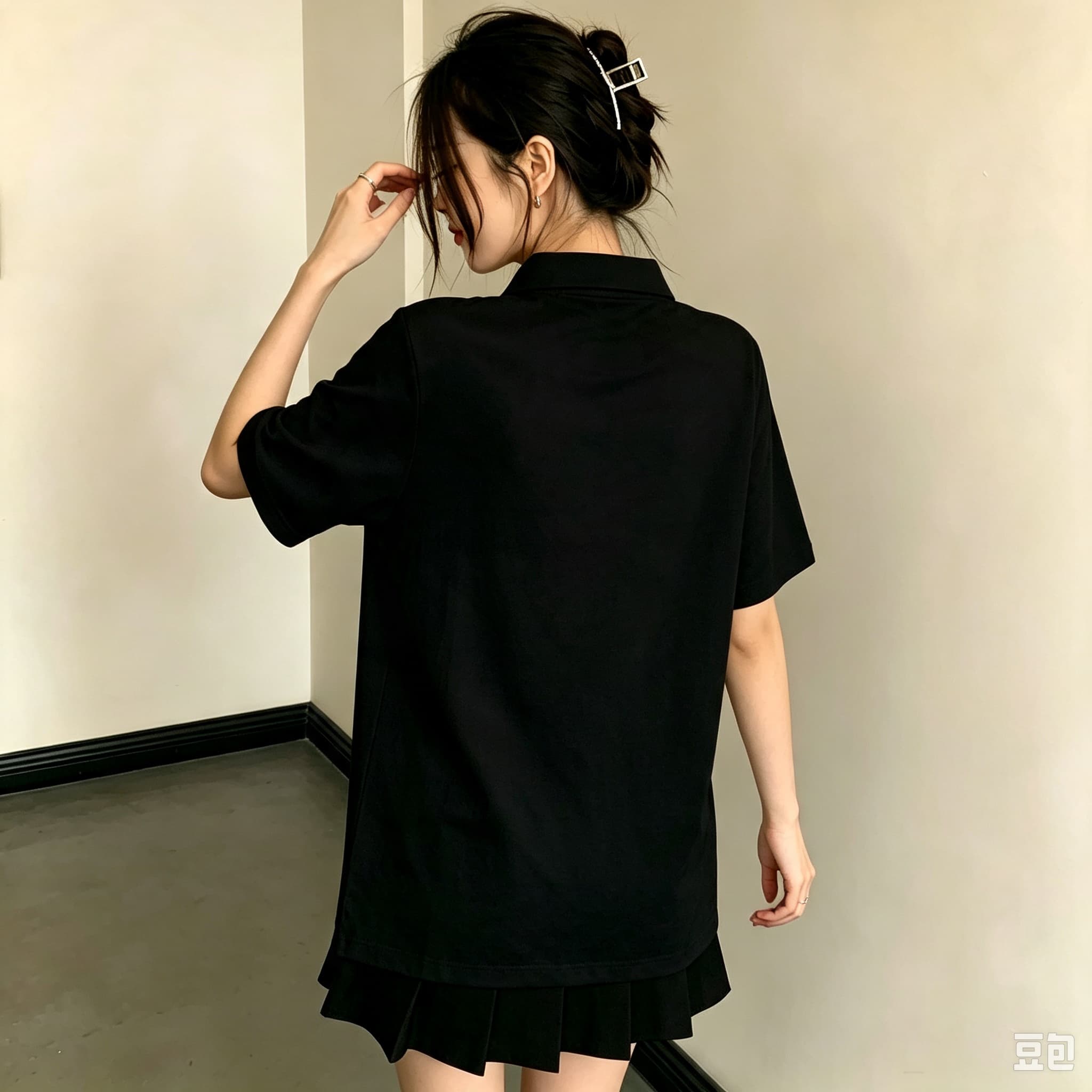 캐주얼 블랙 유니섹스 폴로 블라우스, 스타일리시한 레트 - Men Formal Wear All Black 리뷰 및 가격