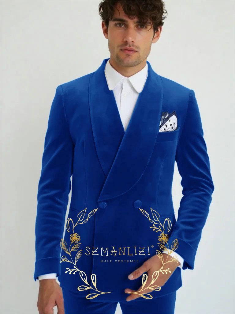 최신 코트 팬츠 디자인 남성 스모킹 블레이저 블루 벨벳 - Latest Men Formal Wear 리뷰 및 가격