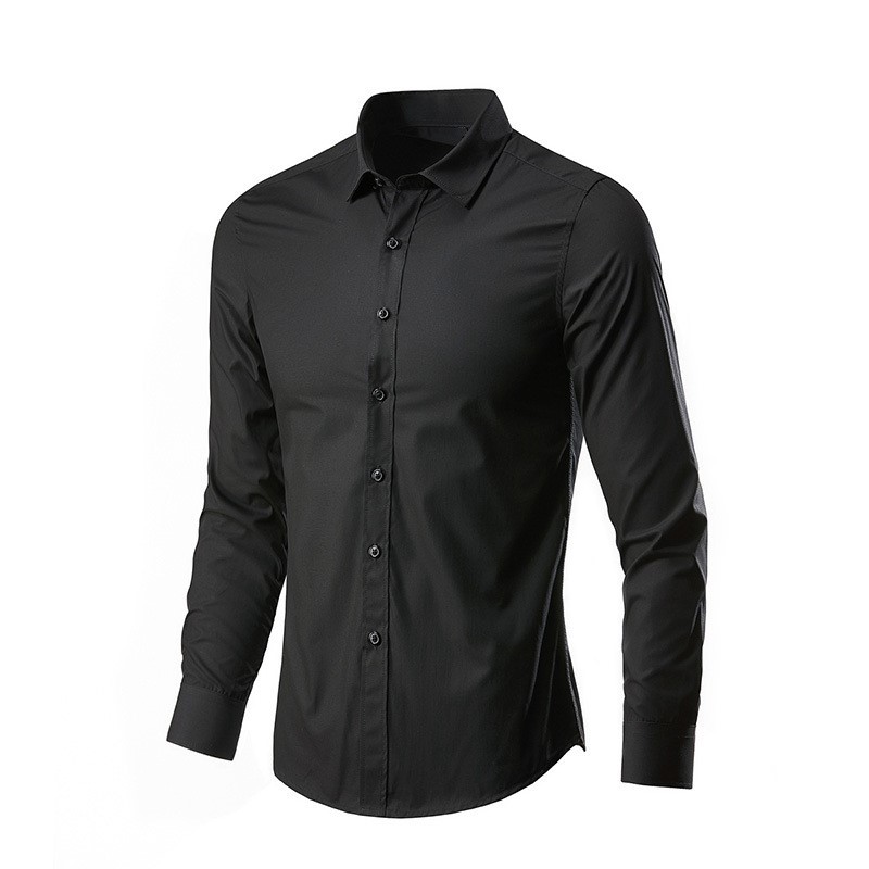남성용 블랙 코튼 포멀 드레스 셔츠 캐주얼 오피스룩 루 - Men Formal Wear All Black 리뷰 및 가격